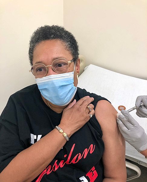COVIDVACCINATION 486px Marcia Fudge being vaccinated against COVID 19